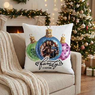Family is Everything Personalized Christmas Pillow