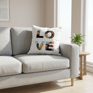 Love Photo Collage Pillow