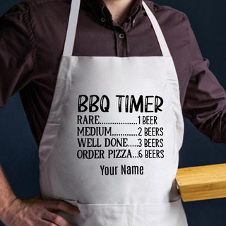 BBQ Timer Adult size Apron