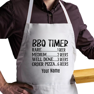 BBQ Timer Adult size Apron