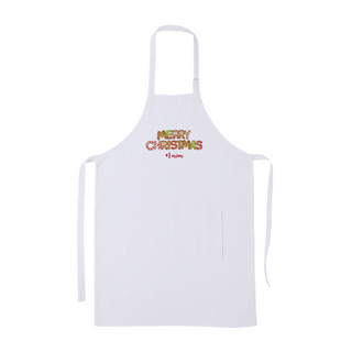 Merry Christmas Adult Apron WHT Things Engraved