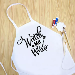 Watch Me Whip Youth Apron WHITE