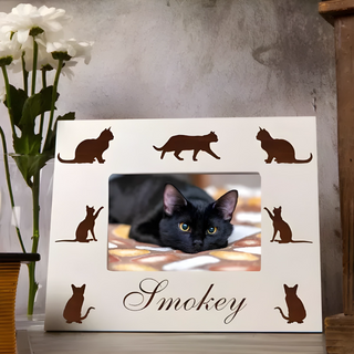 Cat Memorial Custom Engraved Wooden Photo Frame