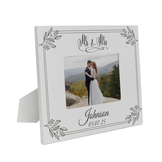 Mr and Mrs Custom Engraved MDF Photo Frame