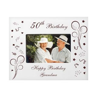 Custom Engraved Birthday Picture Block 4" x 6"