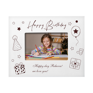 Custom Engraved Happy Birthday Picture Block 4" x 6"