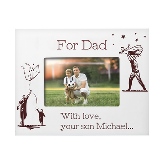 Custom Engraved For Dad Picture Block 4" x 6"