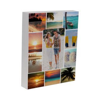 Custom Photo Collage Overlay Picture Block 8 x 10