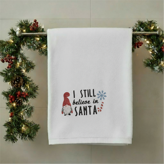 I Still Believe in Santa Bath Towel | Personalized Embroidered Christmas Towel | Custom Holiday Gift