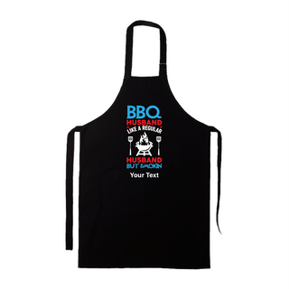 BBQ Husband Adult Apron BLK