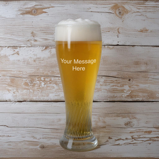 Pilsner Glass Ripple Design Custom Engraved