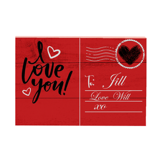 I Love You Postcard Picture Block 4" x 6"