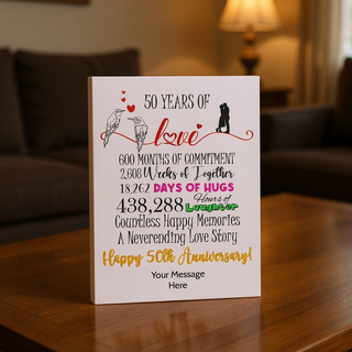Happy Anniversary Picture Block 5 x 7
