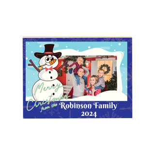 Merry Christmas Family Greeting Photo Block 5 x 7