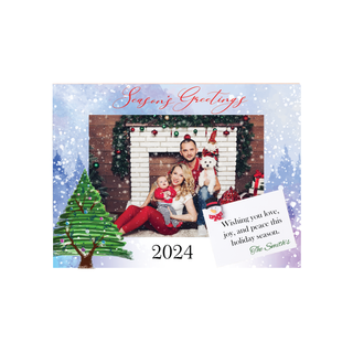 Seasons Greetings Holiday Photo Block 5 x 7