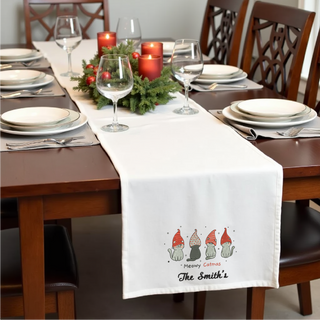 Custom Embroidered Meowy Catmas Table Runner 16" x 60"