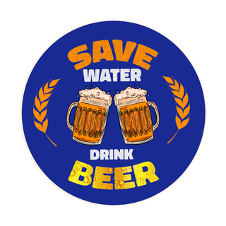 Save Water Drink Beer Round Coaster