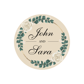 The Happily Ever After Wedding Monogram Round Coaster