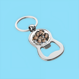 Sublimation Bottle Opener Keyring Round