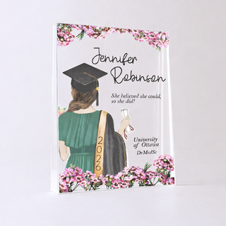 The Graduates Full Colour Glass Wedge Award LRG Things Engraved