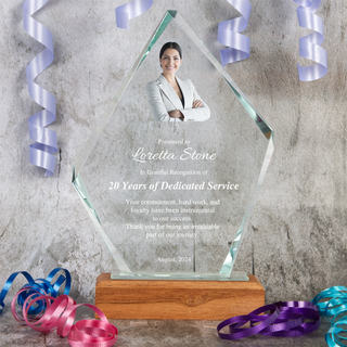 Logo Printed Argyle Elite Glass Award Things Engraved