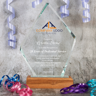 Logo Printed Argyle Elite Glass Award Things Engraved