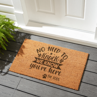 No need to knock Pet Lovers Custom Door Mat