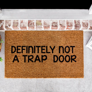 Definitely Not a Trap Door Custom Door Mat