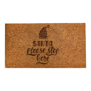 Santa Stop Here Door Mat