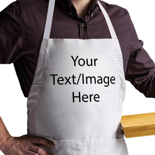 Customizable Adult Sized Apron in Black or White