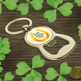 Have a Lucky Day Round Bottle Opener Keychain