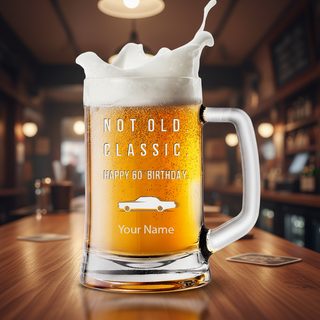 Not Old, Classic 60th Birthday Beer Mug 15 oz Things Engraved