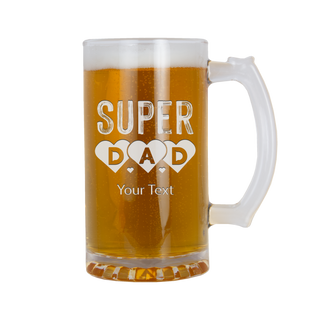 Super Dad Heavy Beer Mug 16 oz