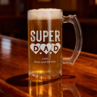 Super Dad Heavy Beer Mug 16 oz Things Engraved