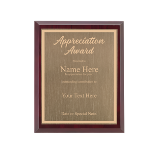 Design Your Own Custom Glossy Cherrywood Brown Plaque 9 x 12 Things Engraved