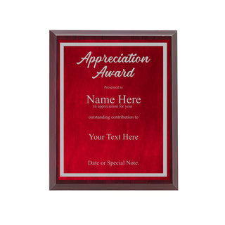 Design Your Own Custom Glossy Cherrywood Brown Plaque 9 x 12 Things Engraved