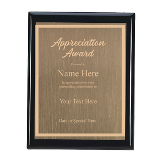 Design Your Own Glossy Black Plaque 9 x 7 Things Engraved