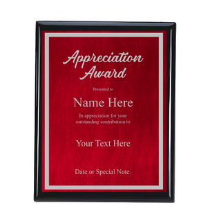 Design Your Own Glossy Black Plaque 9 x 7 Things Engraved