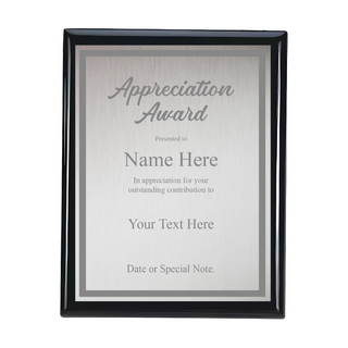 Design Your Own Glossy Black Plaque 9 x 7 Things Engraved