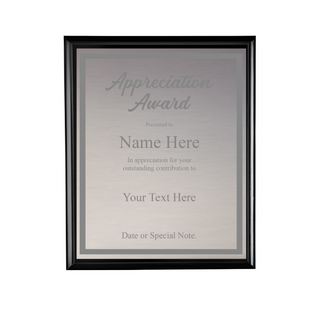 Design Your Own Glossy Black Plaque 9" x 12" Things Engraved