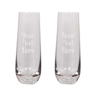 Design Your Own Stemless Champagne Flute- Set of 2