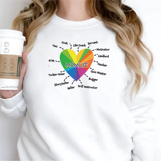 Momlife Crewneck Sweatshirt WHT