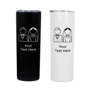 Wedding Couple Customized Engraved Tumbler Set