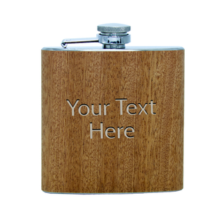 Wood Flask 6 oz