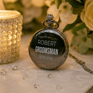 Wedding Groomsman Engraved Pocket Watch