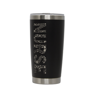 Nurse Monogram Custom Engraved Coffee Tumbler BLK