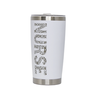 Nurse Monogram Custom Engraved Coffee Tumbler WHT