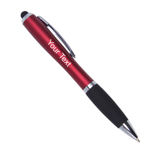 Custom Engraved Pen with Light RED