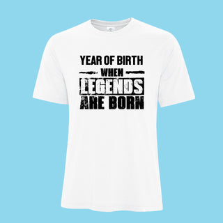 T-shirt d'anniversaire « Quand les légendes naissent »