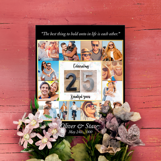 Custom 25 Year Anniversary Canvas 8 x10
